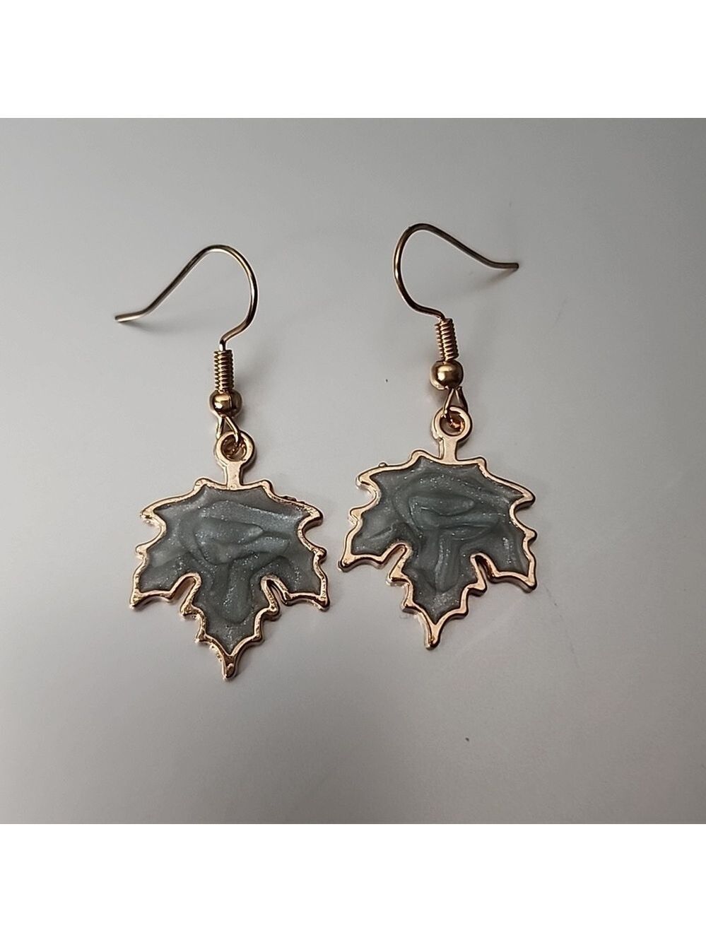 Mapleleaf Earrings Lightweight Wood Colorful Fall Autumn